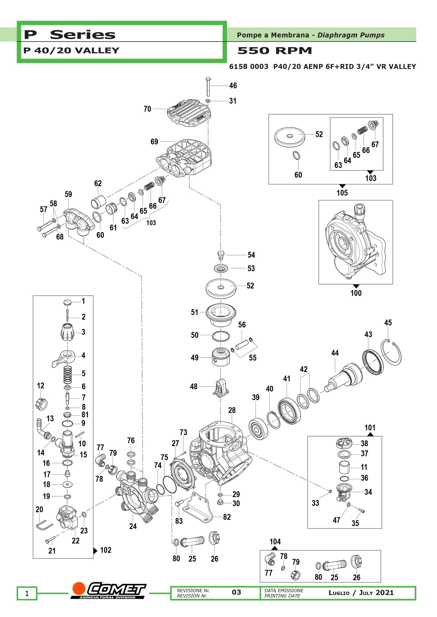 Comet P40 Wing Nut 1200.0049.00