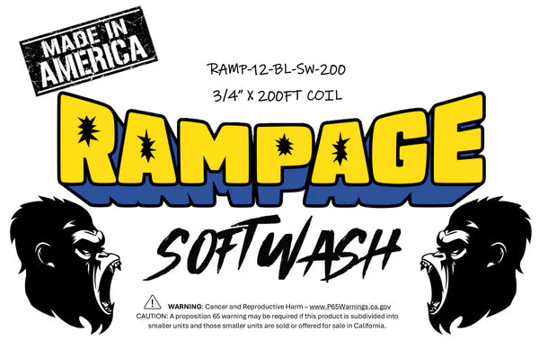 Rampage 3/4 Blue Soft Wash Hose | Just Wash Stuff