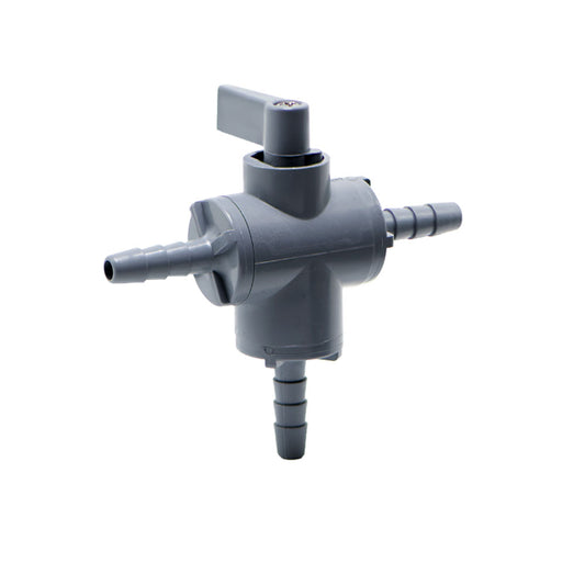 1/4" Barb 3-Way PVC Ball Valve With FKM Seals