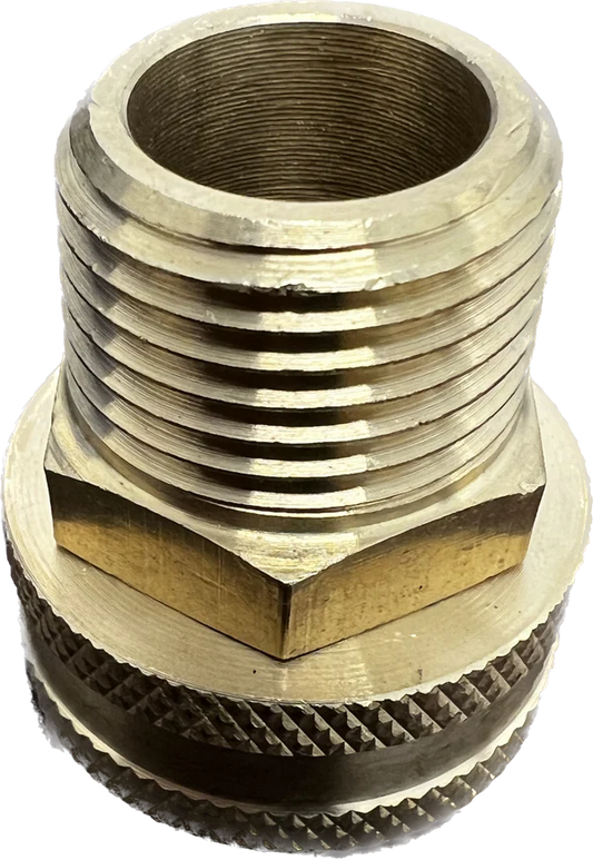 3/4 FGH x 1/2 MPT Short Garden Hose Inlet Fitting for pressure washing or gardening