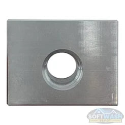 3/8" 3-Way Aluminum Unloader/Bypass Block showing NPT ports