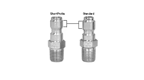 Plated Steel 1/4" QC Male Plug - Low Profile 24.5006