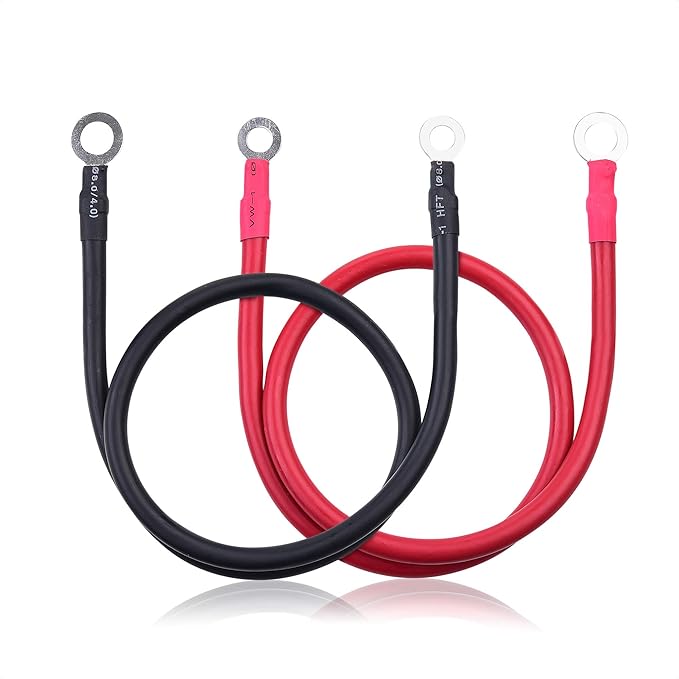 6 Gauge Battery Cable Kit 24" Red/Black | Just Wash Stuff