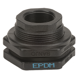 TF150 Banjo 1½" Poly Bulkhead Tank Fitting with EPDM Gasket
