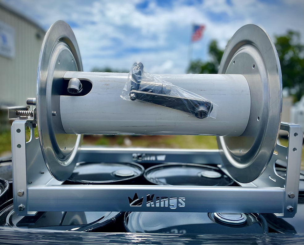 KR1A18 Kings 18" Aluminum Manual Hose Reel with Stainless Steel Manifold