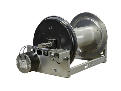 KR1A18E Kings 18" Aluminum Electric Hose Reel with Stainless Steel Manifold