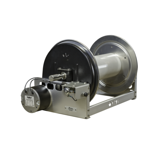 KR1A22E Kings 22" Aluminum Electric Hose Reel with Stainless Steel Manifold