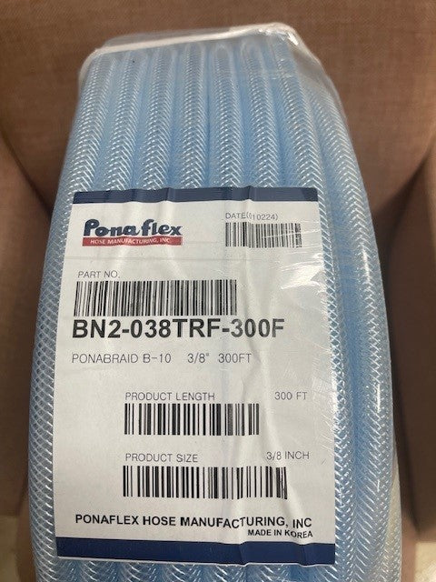 3/8" Clear Poly Braided Hose