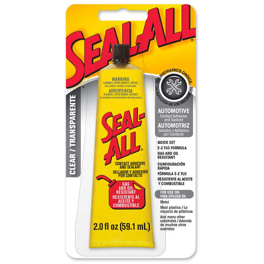Seal-All Contact Adhesive 2 fl oz front packaging for repairs