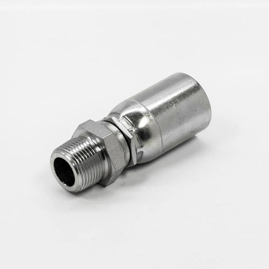 SS-THY-MPX-10-08 5/8 Hose x 1/2 NPT Stainless Steel Softwash Hose Crimp Swivel