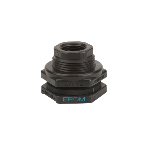 TF100 Banjo 1" Poly Bulkhead Tank Fitting with EPDM Gasket