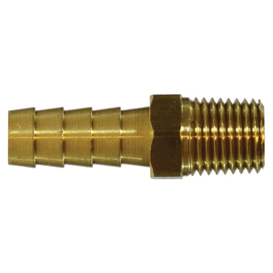 1/2in x 1/4in Brass Hose Barb x Male Adapter SKU 32015 for plumbing and soft wash

