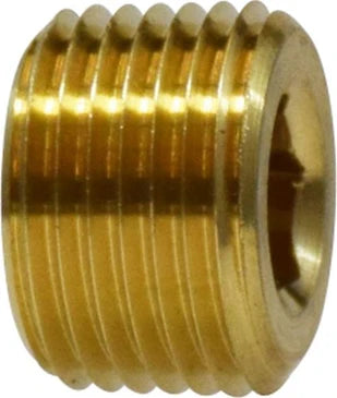 /4in Brass Countersunk Hex Plug SKU 28094 for soft wash and plumbing

