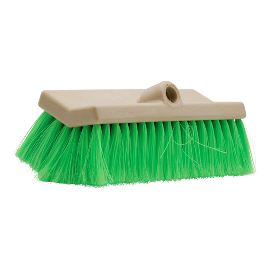 10" Green Nylon Bi-Level Wash Brush – Soft Flagged Bristles

