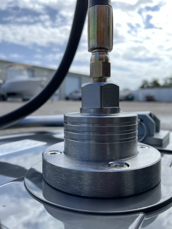18" General Pump Hammerhead Surface Cleaner close-up of swivel

