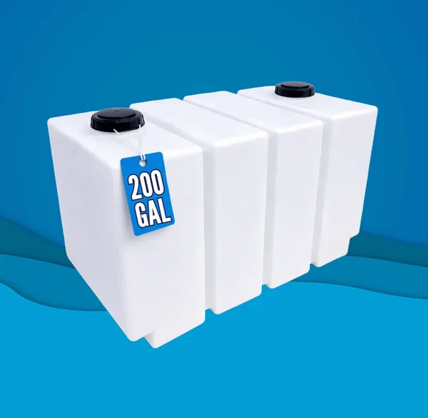 200 Gallon Vertical Slim Tank full view

