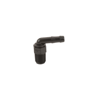 ⅜" Male Thread x ⅜" 90° Hose Barb Elbow – Banjo Poly Fitting

