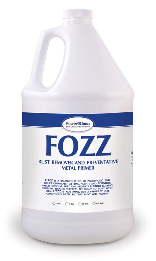 Fozz Rust Remover and Metal Primer SKU 4900.1 for metal restoraation.