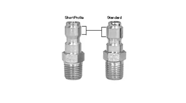 Plated Steel 1/4" QC Male Plug - Low Profile  24.5006