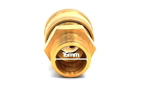 3/8" QC Brass Coupler x M22 M 15mm Plug  24.5004