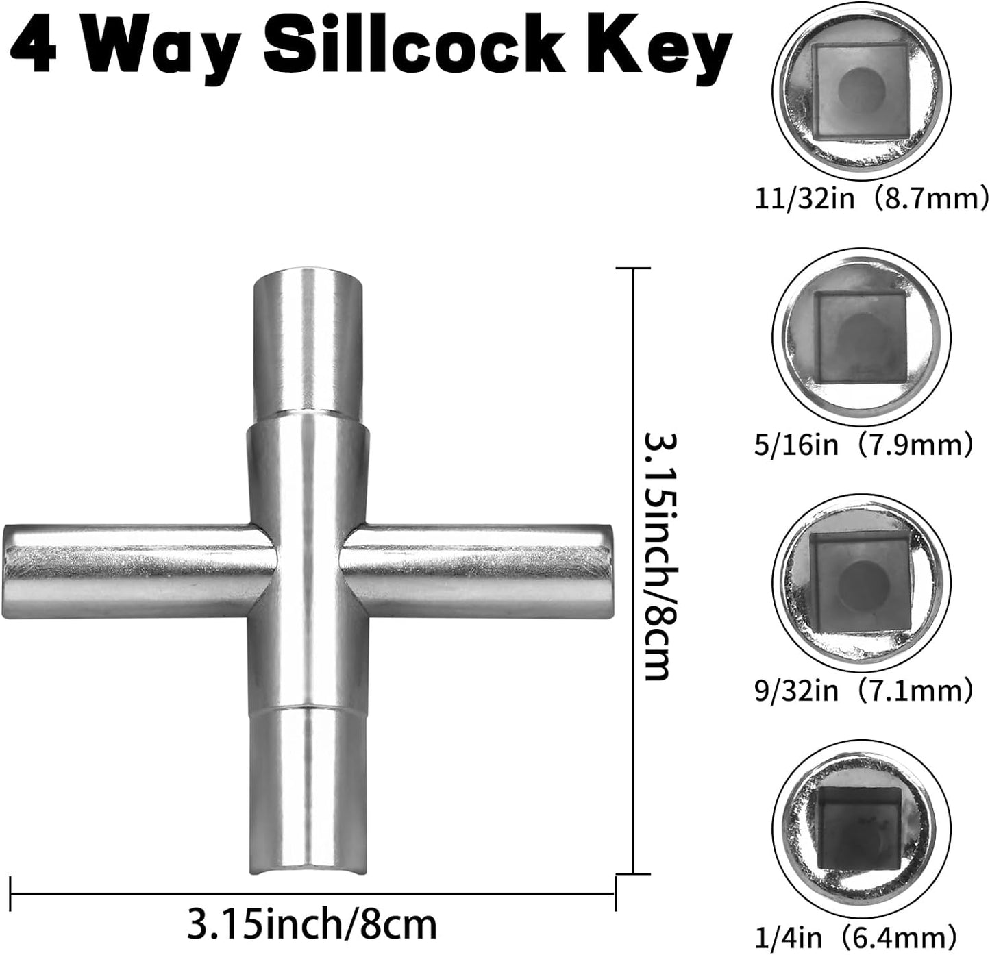 4 Way Sillcock Key