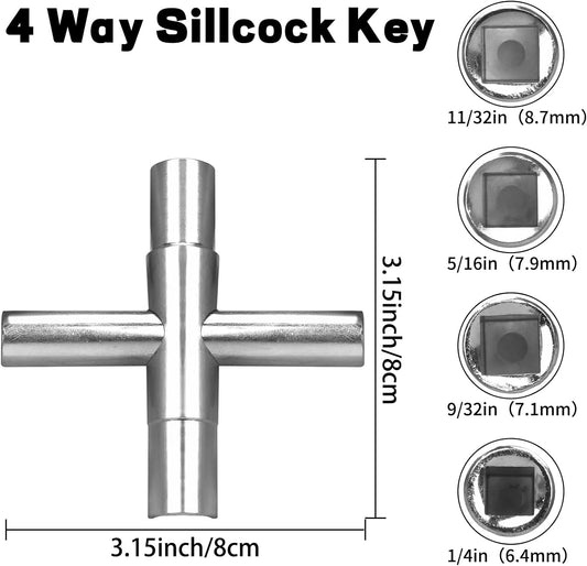 4 Way Sillcock Key