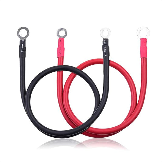 6 Gauge Battery Cable Kit 24" Red/Black | Just Wash Stuff