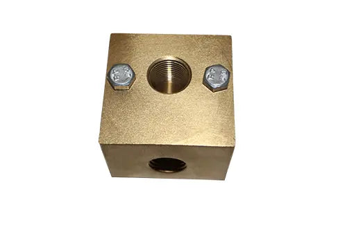 Brass Unloader Mounting with 3/8" ports&nbsp; SKU: 22.0103