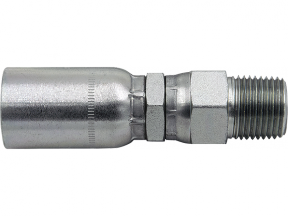 3/8" Hose x 3/8" M Pipe Swivel Crimp