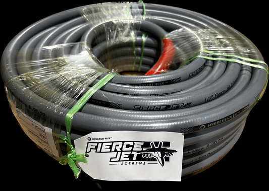 100ft 1/2in 6200psi Non Marking Fierce Jet Hose Rated For Heat Up To 311 degrees