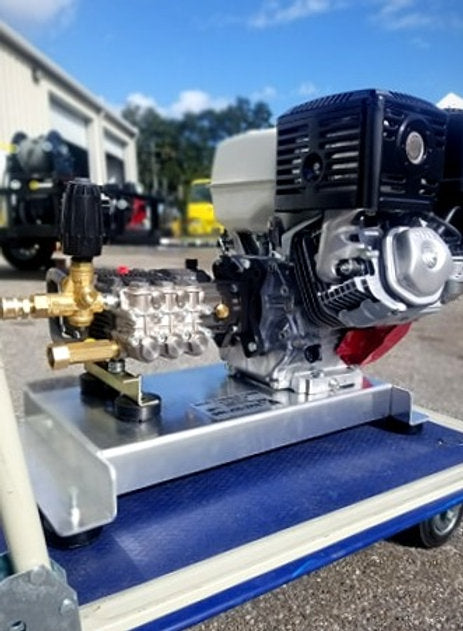 5.5GPM at 3000PSI Honda GX390 Electric Start With AR Pump SKID by MPWSR