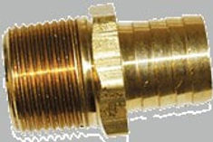 Espiga para manguera de latón 1" Barb X 1/2" MPT 32307