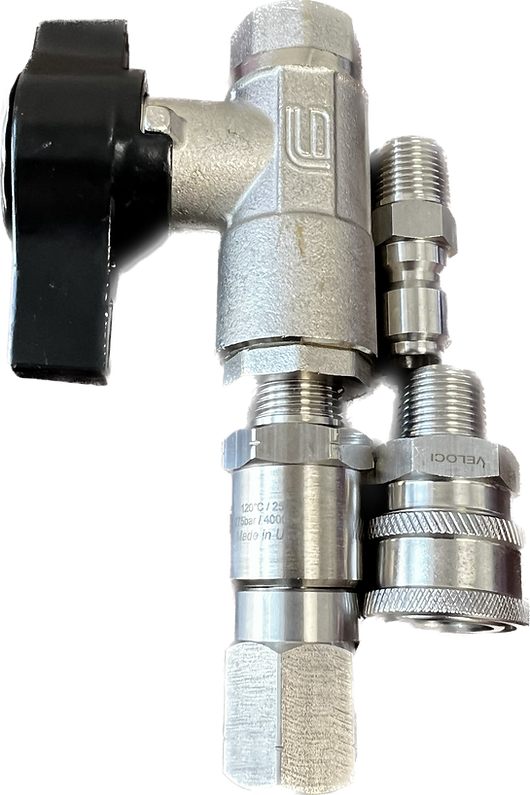 DN-10 Ball Valve and Mosmatic High Flow Swivel Assembly 3/8"