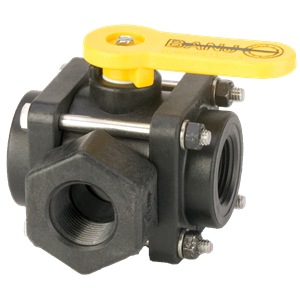 Banjo V100SL 1" 3-Way Side Load Valve for plumbing

