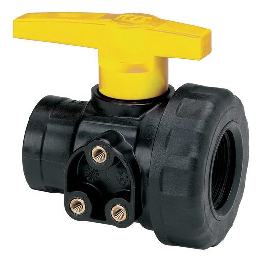 1" Chemical Resistant Poly Ball Valve – SKU 6129

