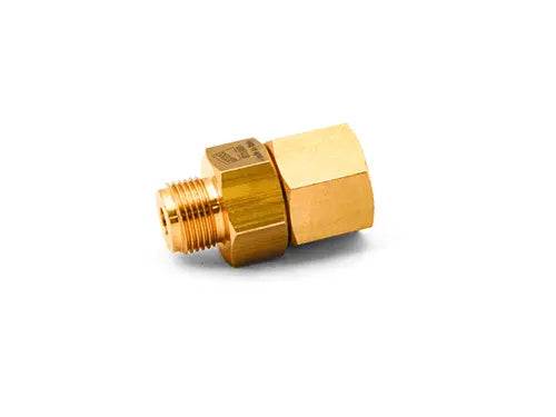 MTM Hydro AG Live Swivel close-up of brass threads and construction

