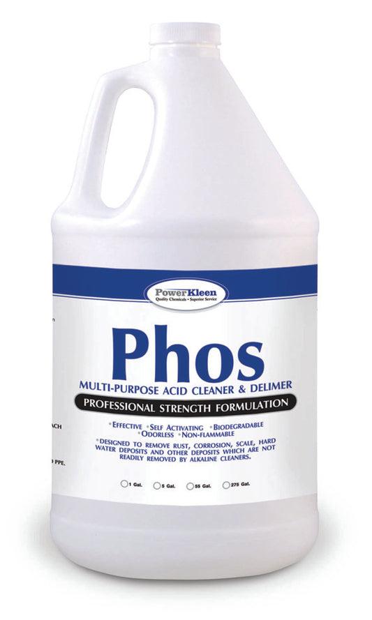 Phos Acid Cleaner for soft wash and rust removal at Just Wash Stuff

