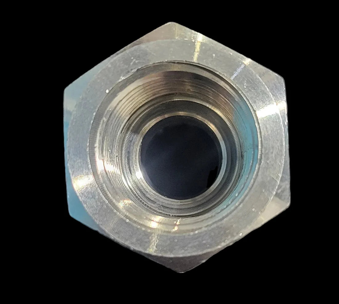 Stainless Steel Socket Coupler 3/8 QC x 1/2 FNPT close-up at Just Wash Stuff

