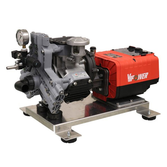 VI Power Batch Bandit Comet P40 Soft Wash Skid with 56V Battery and VIPower motor for pressure washing

